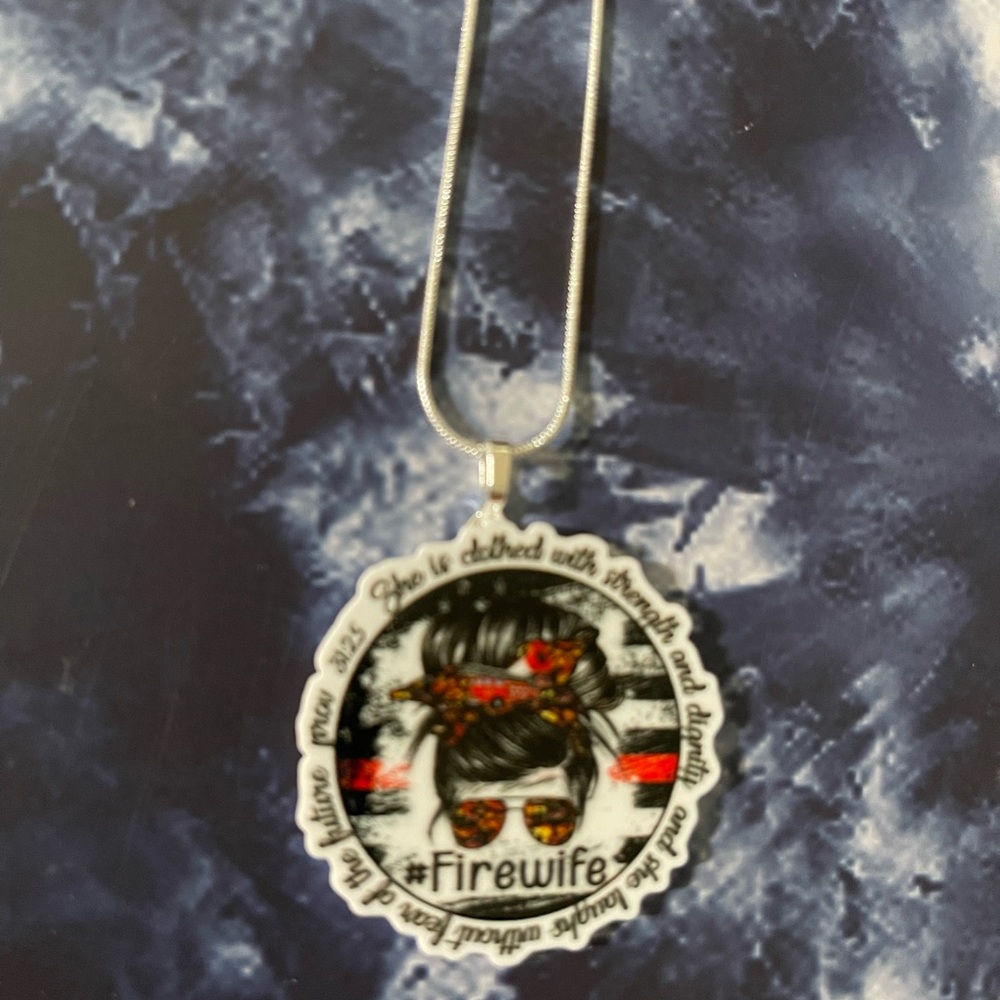 Fire fighter wife necklace